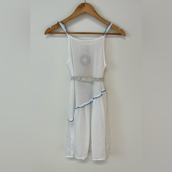 NEW The Sunday Collective Girls Size 10-11 Sleeveless Midi Mesh Dress White - Picture 10 of 10